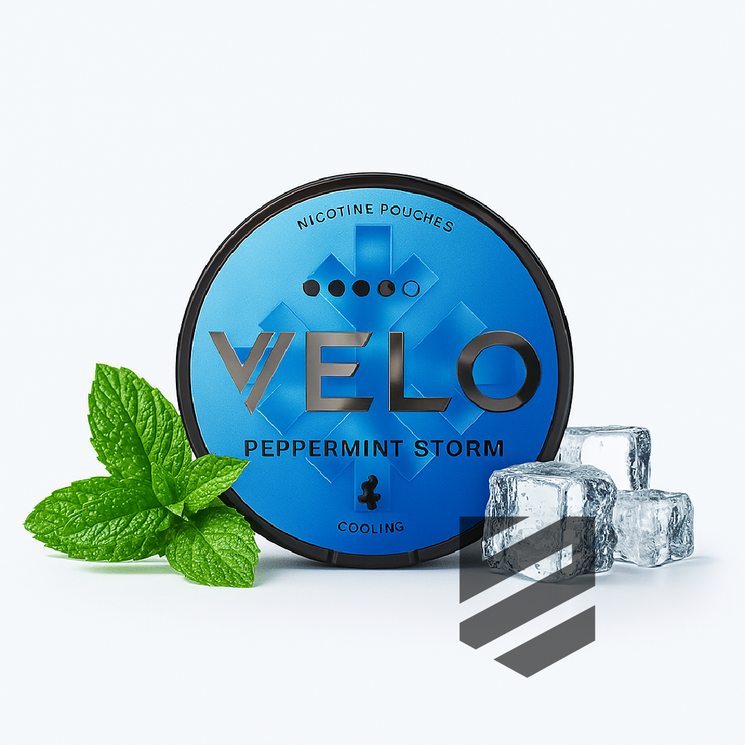 Velo Peppermint Storm Nikotinbeutel intensiver Pfefferminzgeschmack online kaufen bei Snustrend