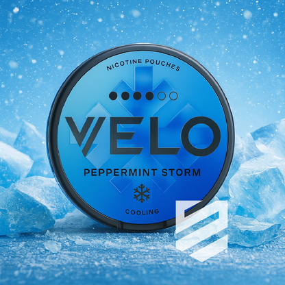 Velo Peppermint Storm Nikotinbeutel intensiver Pfefferminzgeschmack online kaufen bei Snustrend