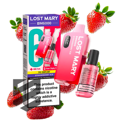 Lost Mary - BM6000 -  Glace à la fraise - Kit de vape