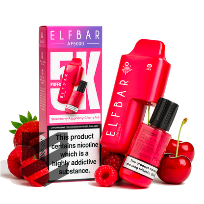 Elf Bar - AF5000 - Strawberry Raspberry Cherry Ice