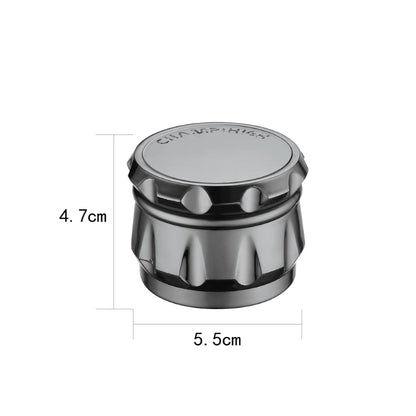 Champ High - Grinder - Plastic Drum - 63mm - 4 Layers -  Gold / Silber / Pink Grau