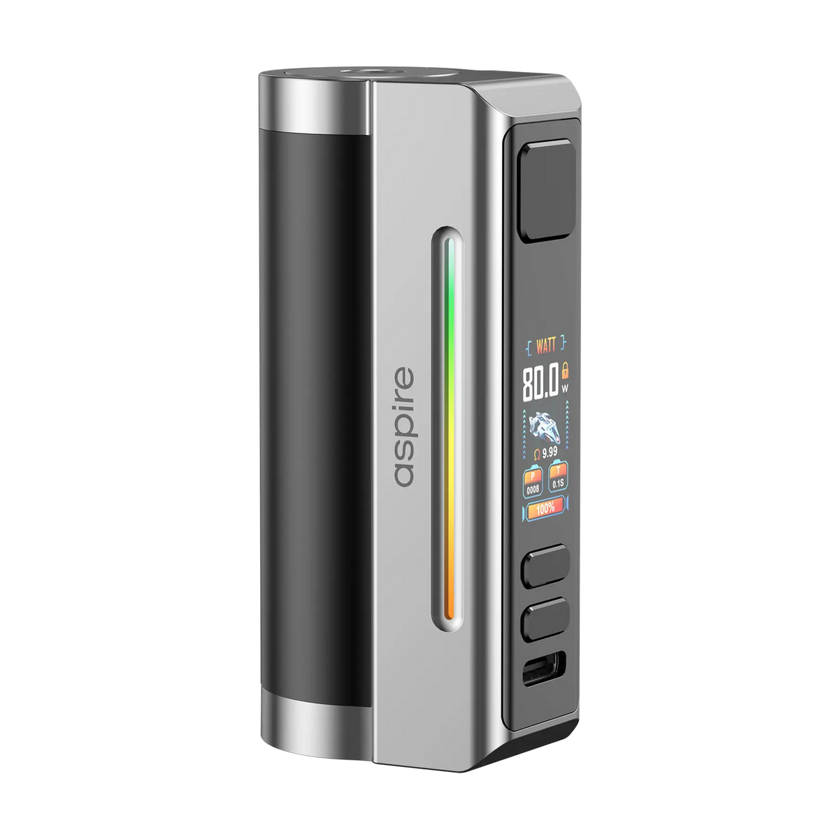 Aspire - Zelos M80 Akkuträger - Black Silver