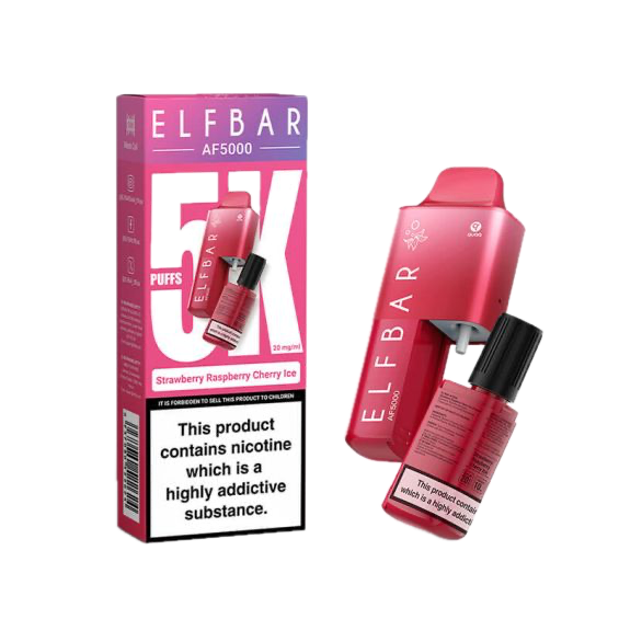 Elf Bar - AF5000 - Strawberry Raspberry Cherry Ice