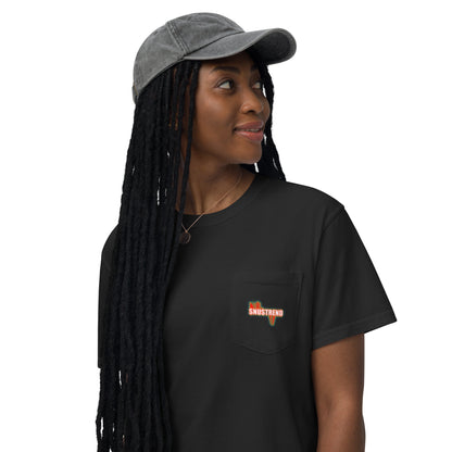 unisex garment dyed pocket t-shirt