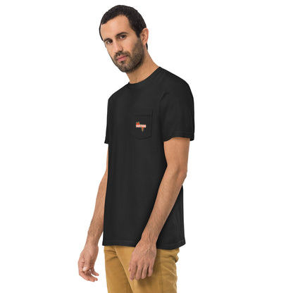 unisex garment dyed pocket t-shirt