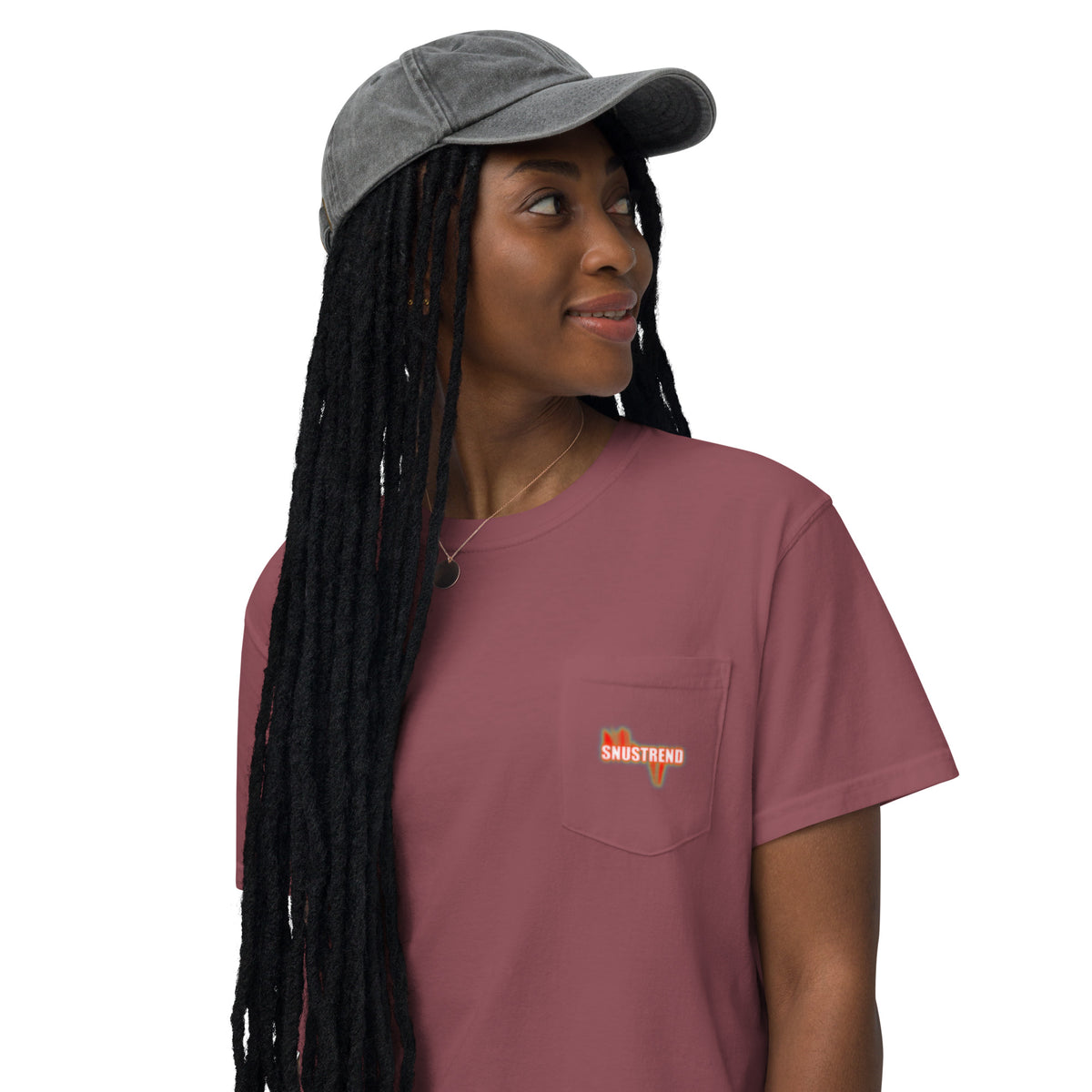 unisex garment dyed pocket t-shirt