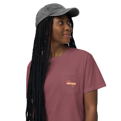 unisex garment dyed pocket t-shirt