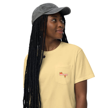 unisex garment dyed pocket t-shirt