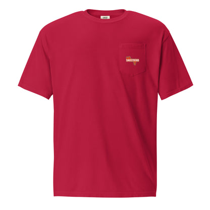 unisex garment dyed pocket t-shirt