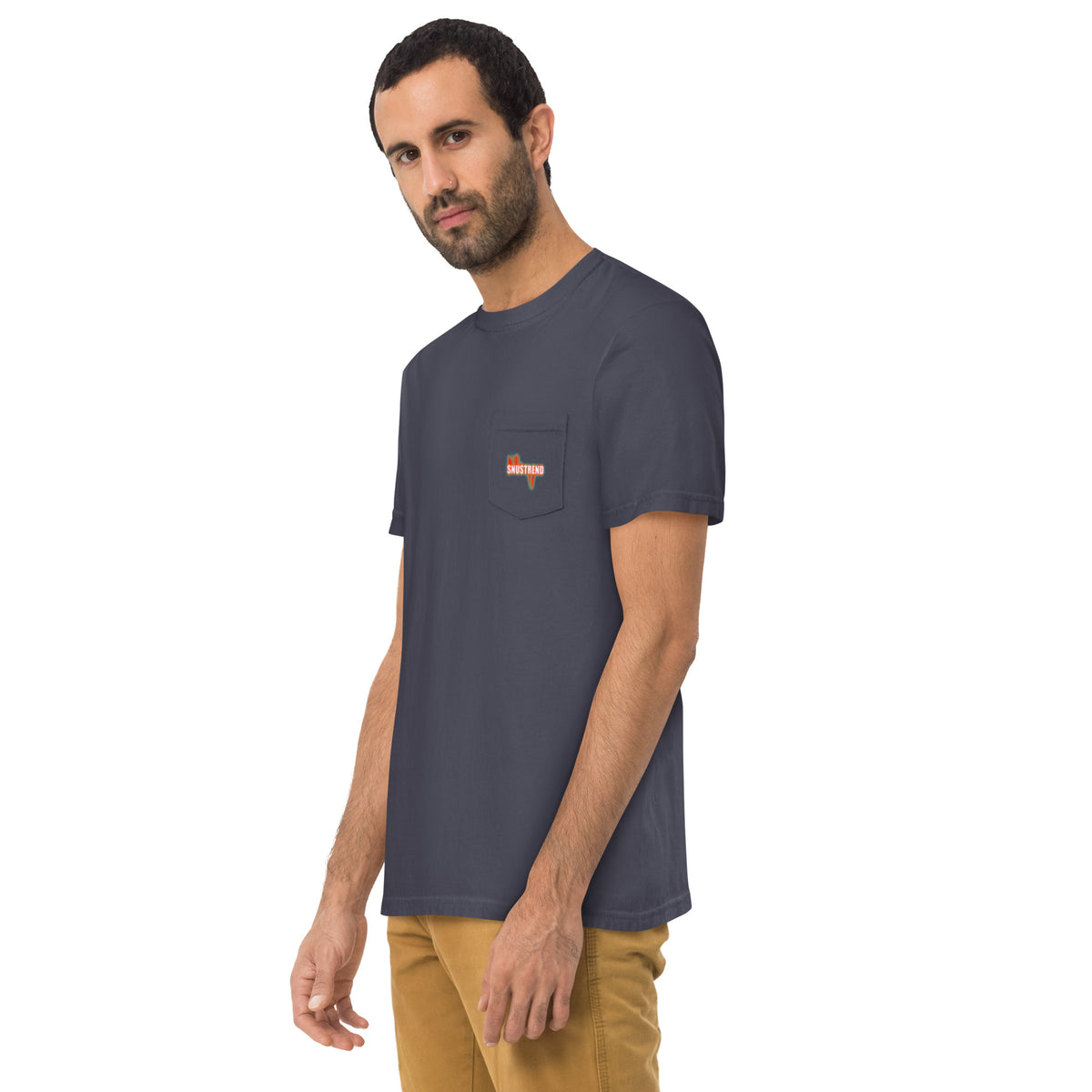 unisex garment dyed pocket t-shirt