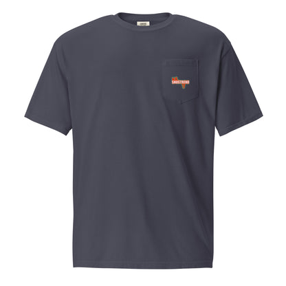 unisex garment dyed pocket t-shirt