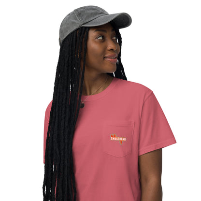 unisex garment dyed pocket t-shirt