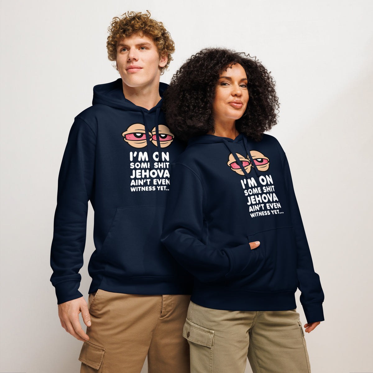 unisex organic mid weight drummer 2.0 hoodie french navy front 